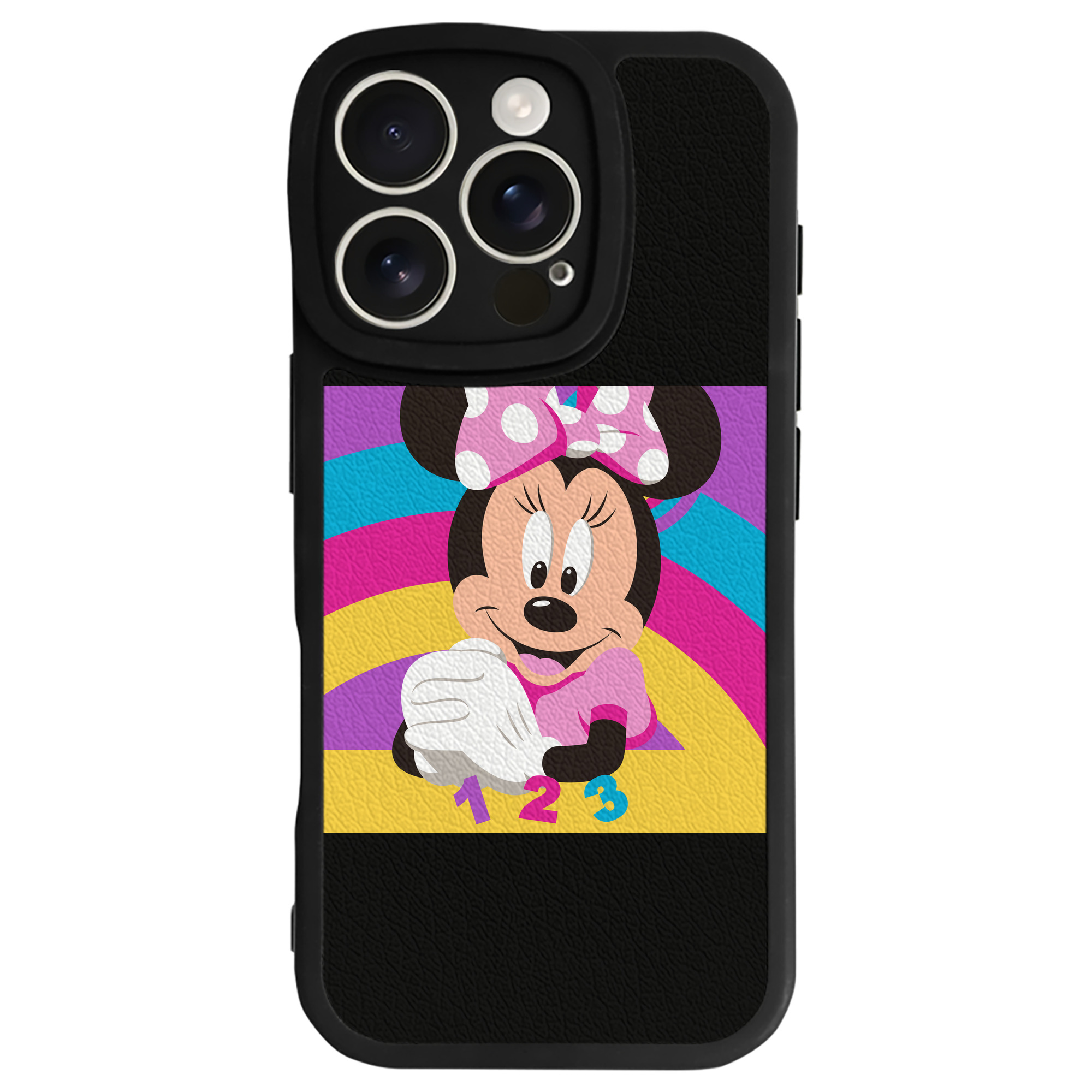 （画像用） ミッキーマウス Mickey Mouse 【iPhone 16シリーズ対応】シリコンスマホケース（レザー調） 材質：シリコン